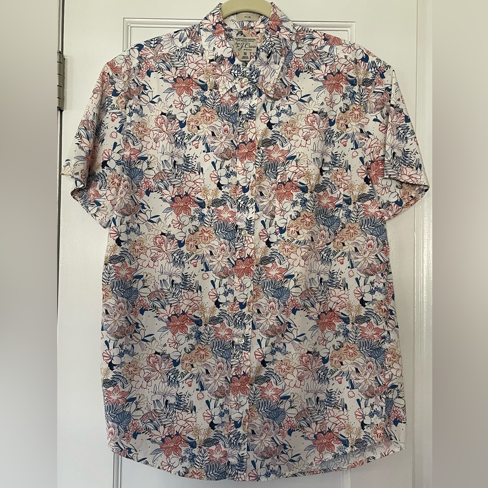 J.Crew Men’s Slim-fit short-sleeve Secret Wash cotton poplin shirt MEDIUM